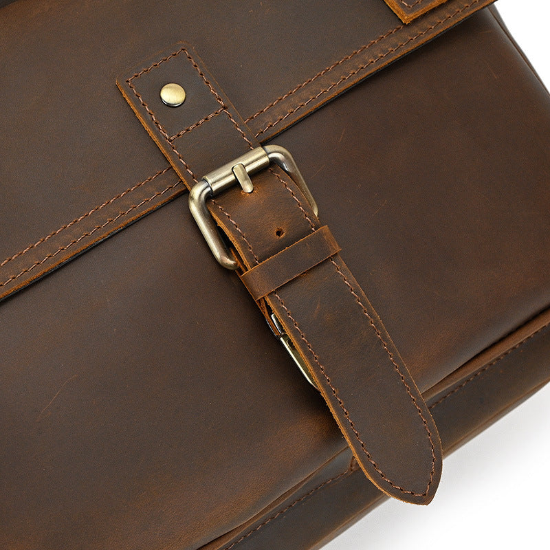 Rolltop Leder Rucksack 20L Indoro – Vintage Echtleder Backpack