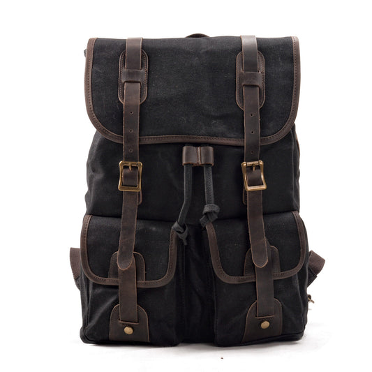 Canvas Travel Rucksack 16L aus Canvas & Leder – Vintage Reiserucksack PRAIRIE
