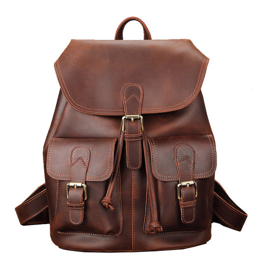 Leder Schulranzen Rucksack 16L Oklair – Vintage Satchel aus Leder
