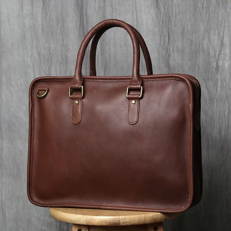 Aktentasche Leder Herren – 14 Zoll Lapto – Braun