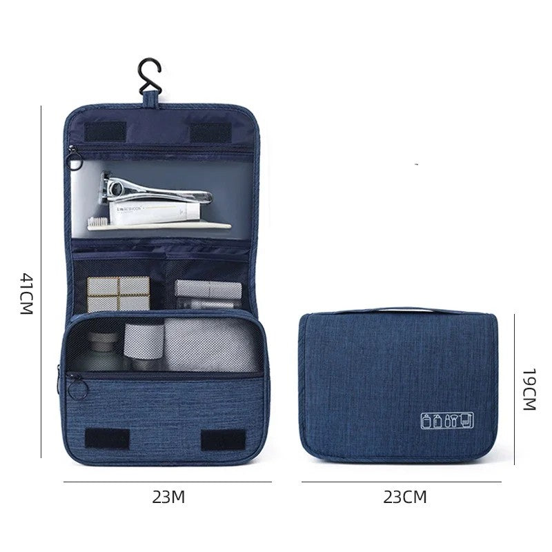 Kulturtasche zum Aufhängen – Oxford-Gewe – Blau