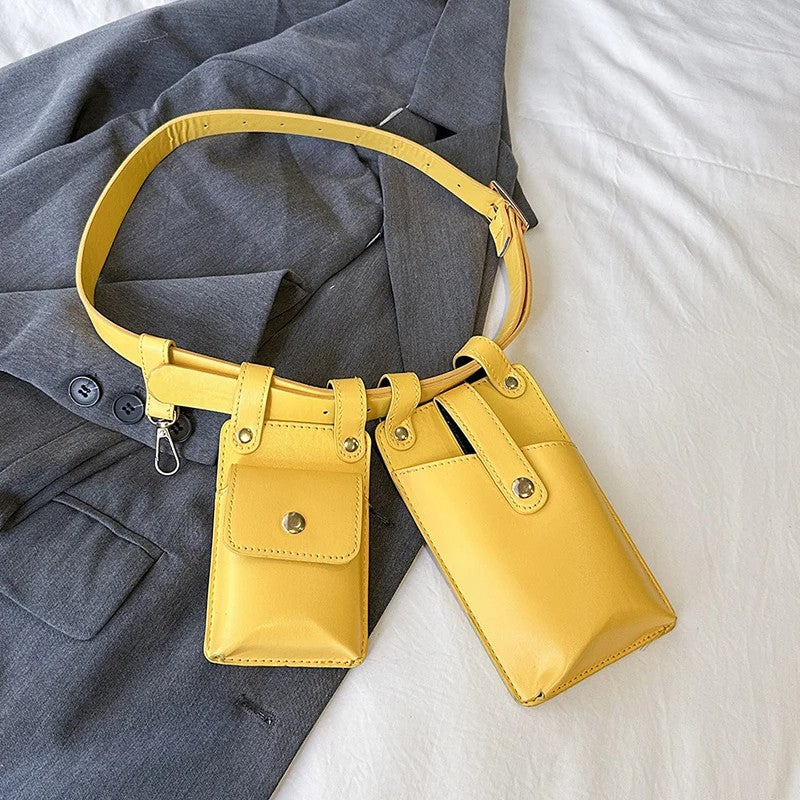 Gürteltasche Damen Leder – Bauchtasche i – Gelb