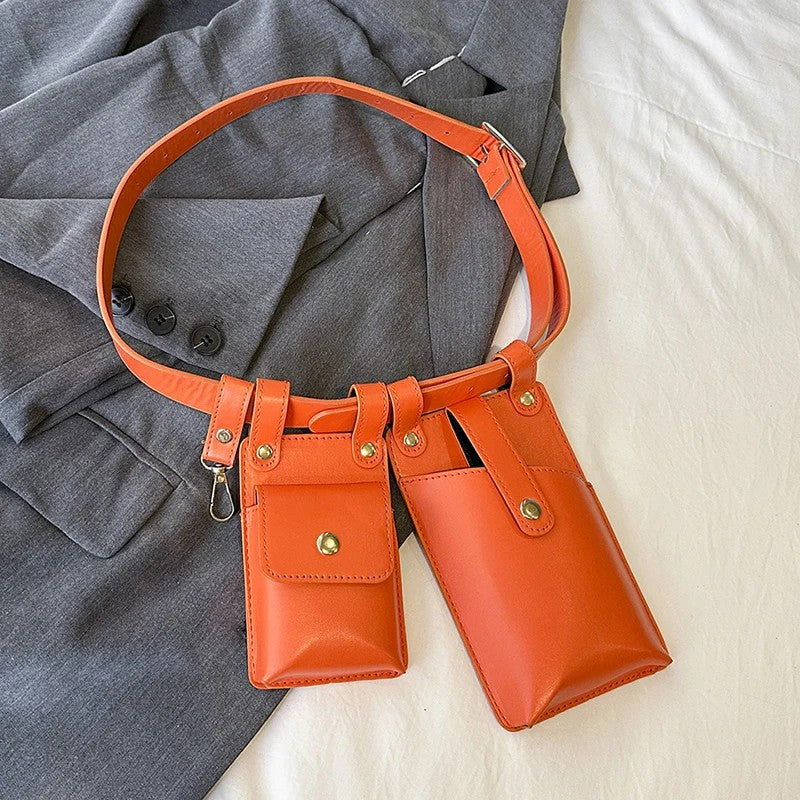 Gürteltasche Damen Leder – Bauchtasche i – Orange