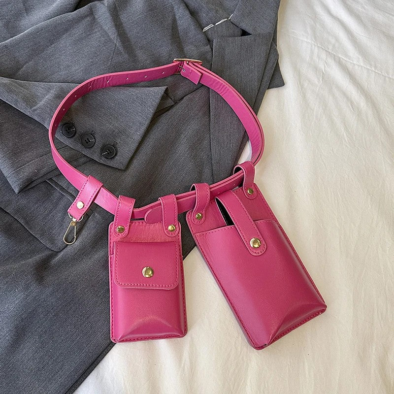Gürteltasche Damen Leder – Bauchtasche i – Pink