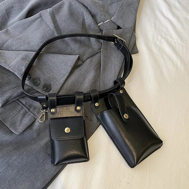 Gürteltasche Damen Leder – Bauchtasche i – Schwarz