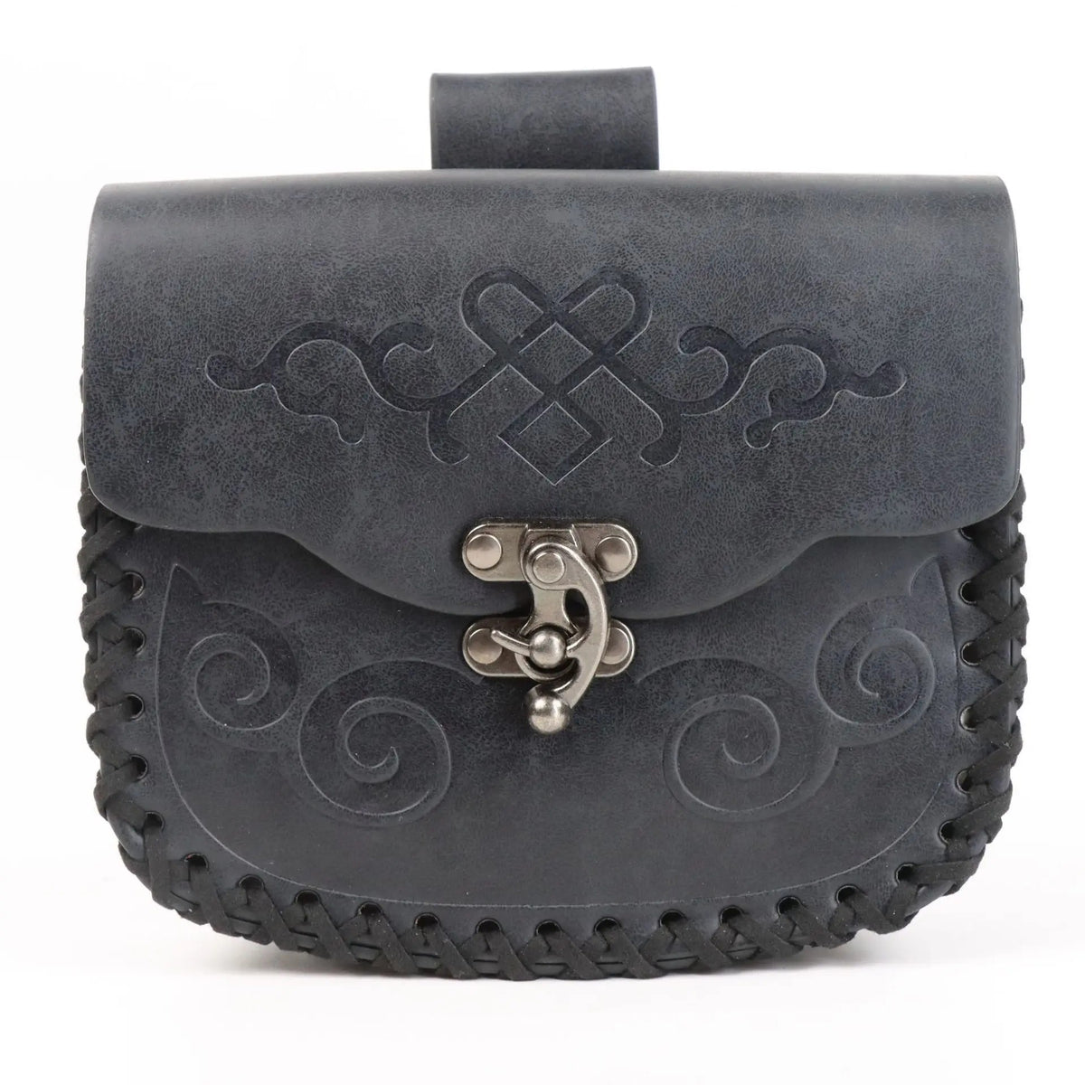 Mittelalter Gürteltasche – Leder Geldbeu – Schwarz