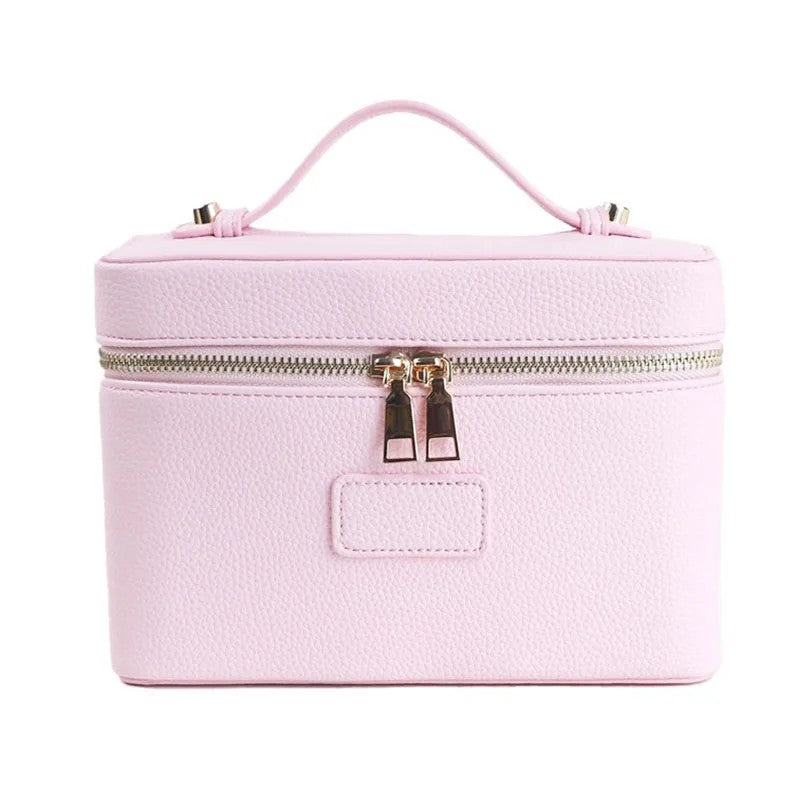 Kulturtasche zum Aufhängen – Krokodilprä – Rosa