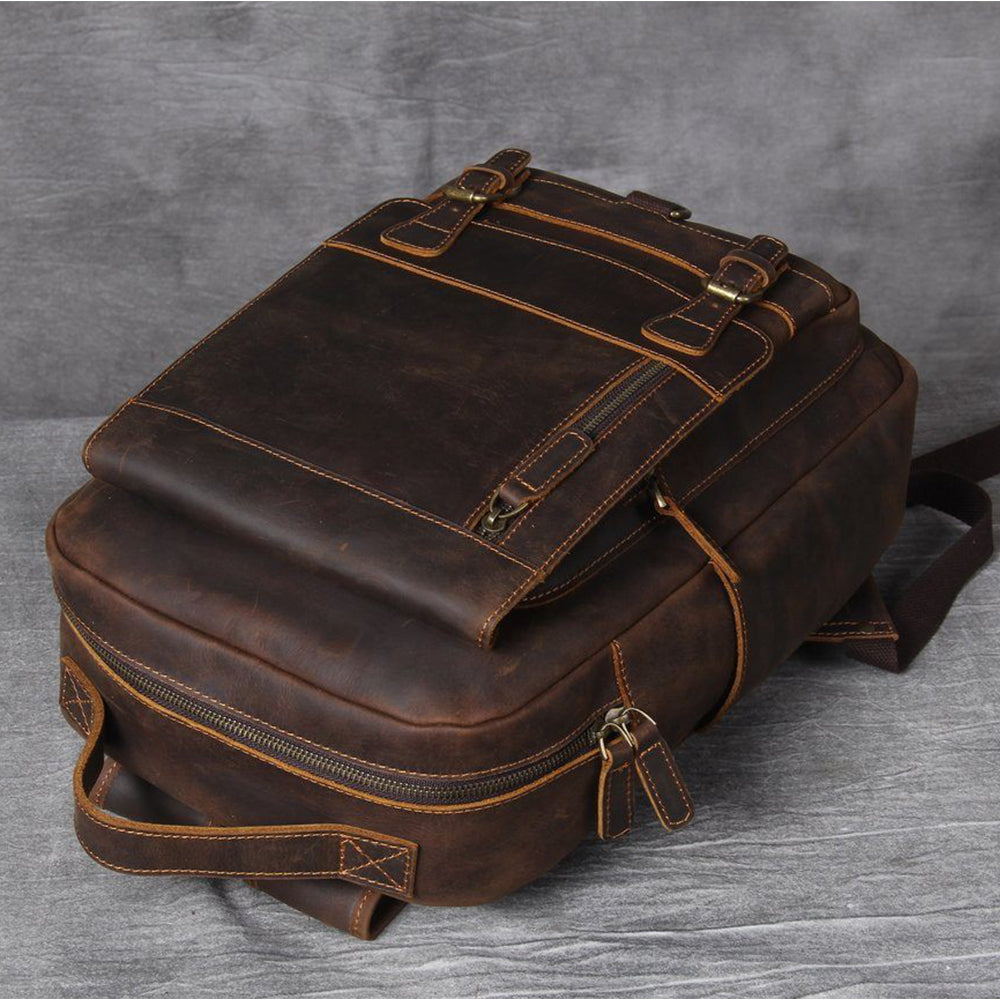 Leder Herren-Rucksack Moritz – Vintage-Rucksack in Hellbraun