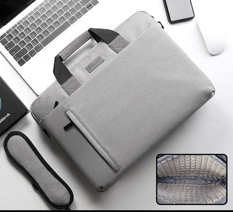 Laptoptasche mit Airbag-Polsterung – 13 bis 17 Zoll Hellgrau
