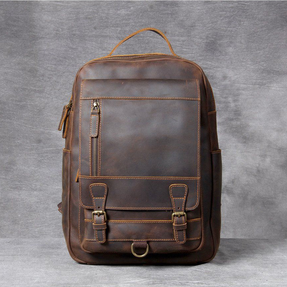 Leder Herren-Rucksack Moritz – Vintage-Rucksack in Hellbraun
