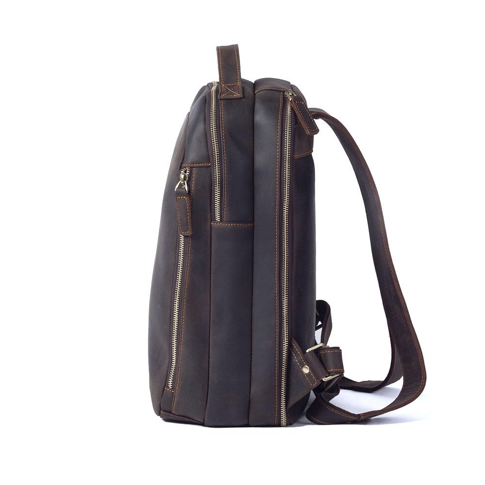 Leder Rucksack Braun 22L Cordavo – Minimalistischer Vintage Rucksack
