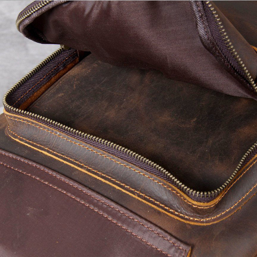 Leder Herren-Rucksack Moritz – Vintage-Rucksack in Hellbraun