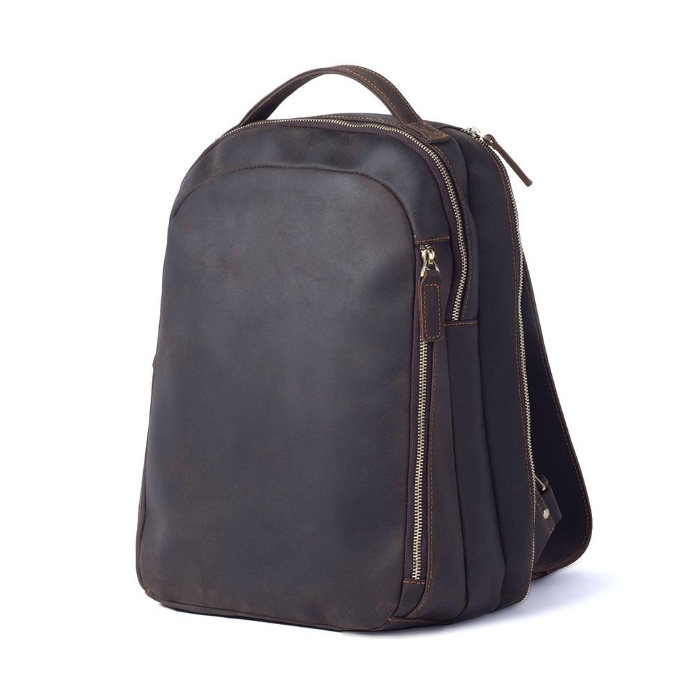 Leder Rucksack Braun 22L Cordavo – Minimalistischer Vintage Rucksack