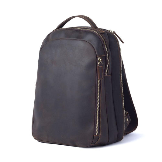 Leder Rucksack Braun 22L Cordavo – Minimalistischer Vintage Rucksack