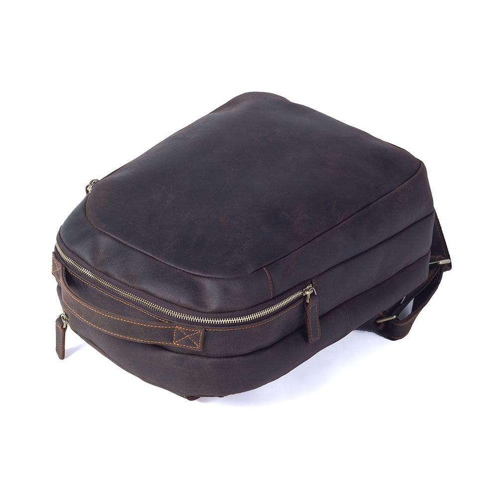 Leder Rucksack Braun 22L Cordavo – Minimalistischer Vintage Rucksack