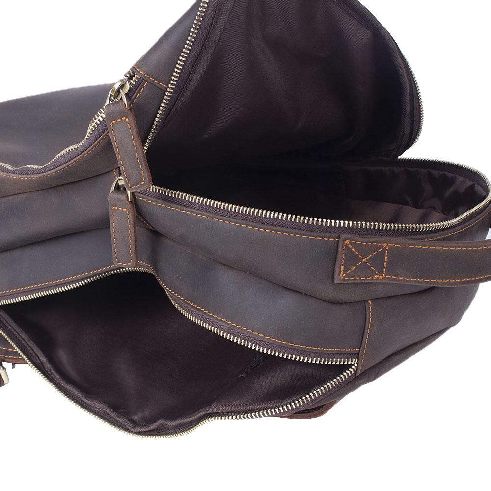 Leder Rucksack Braun 22L Cordavo – Minimalistischer Vintage Rucksack