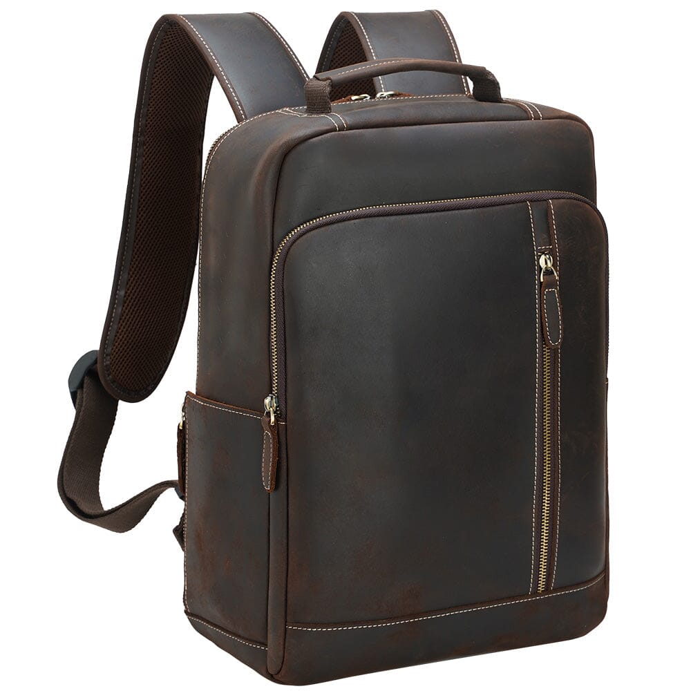 Crazy Horse Leder Rucksack 17L Montaro – Vintage Backpack aus Echtleder