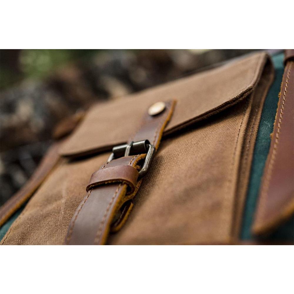 Retro Rucksack Schweden – Vintage Canvas Rucksack mit Laptopfach 18L
