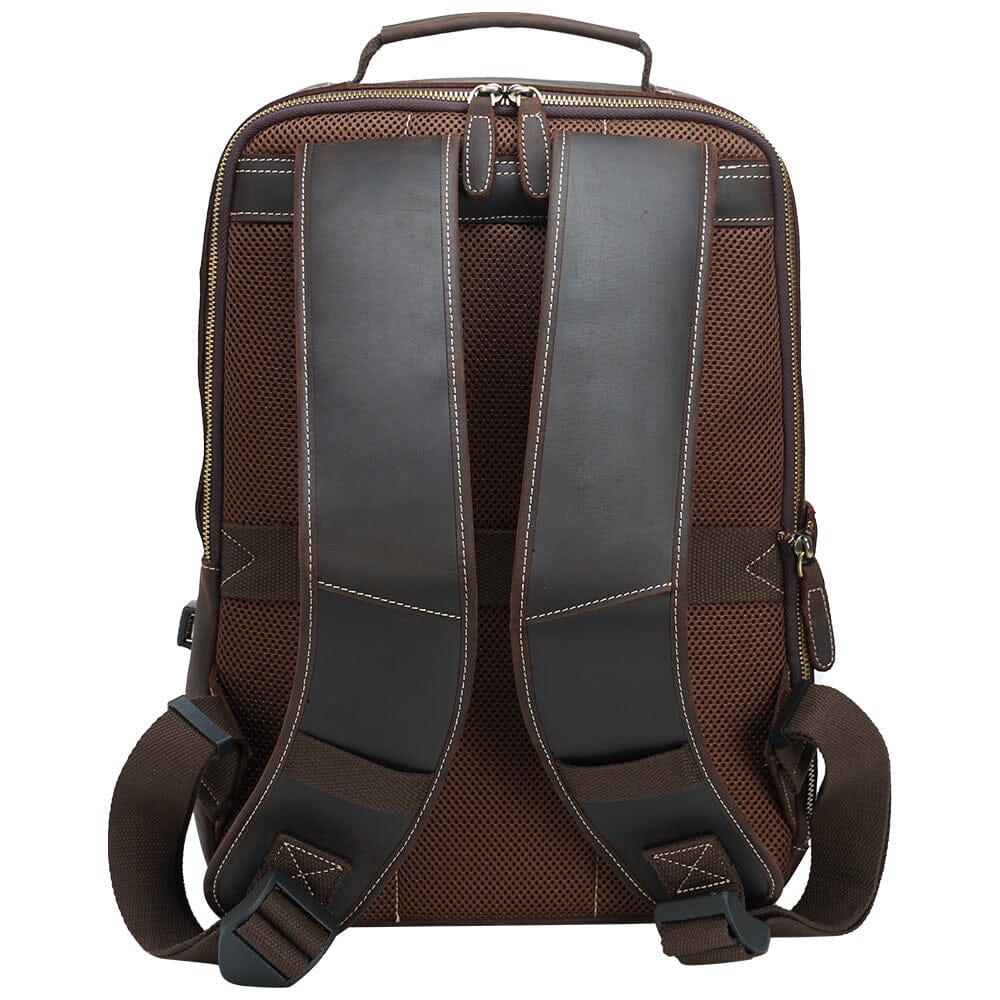 Crazy Horse Leder Rucksack 17L Montaro – Vintage Backpack aus Echtleder