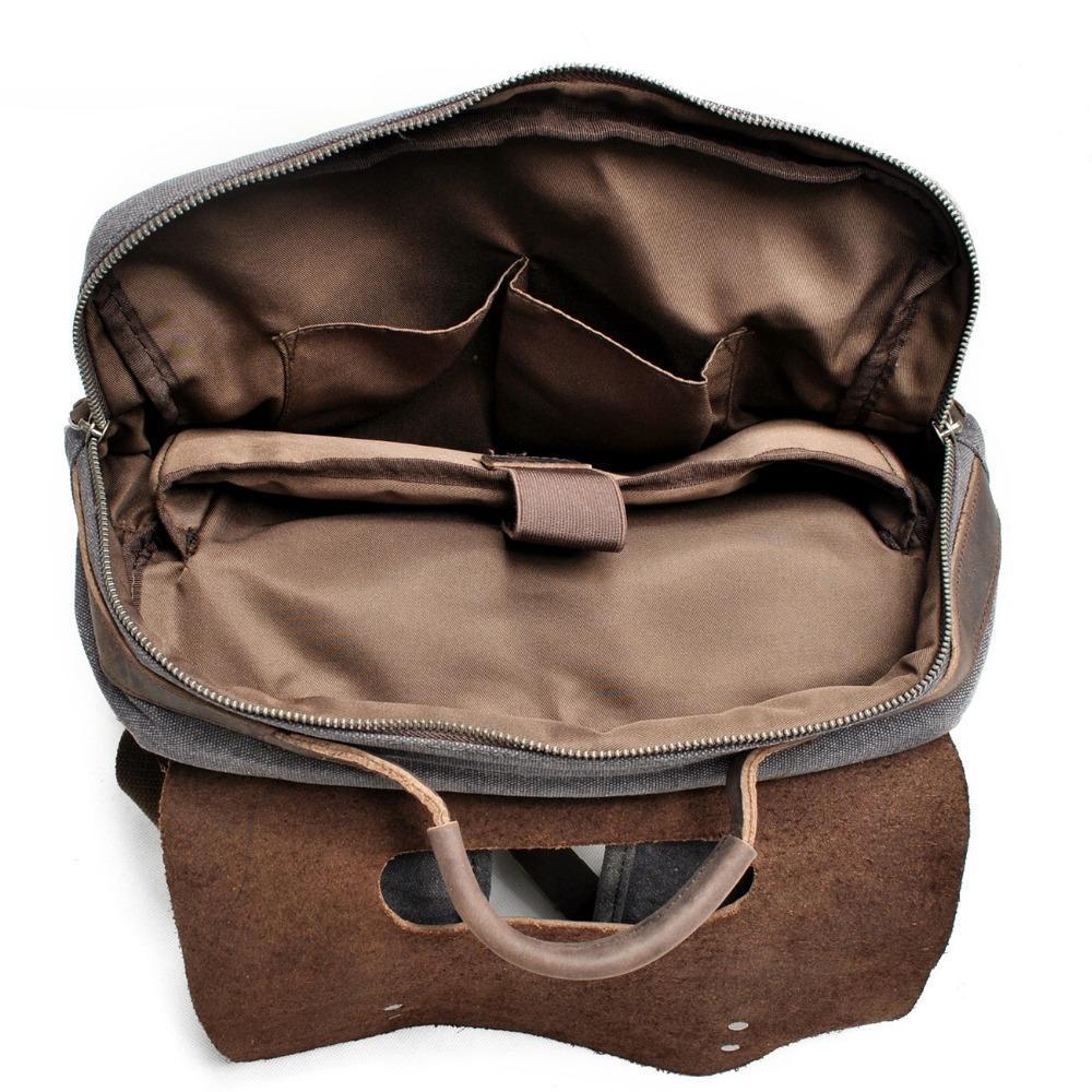 Canvas Tasche Norwegen – Vintage Rucksack für Laptop & Reisen