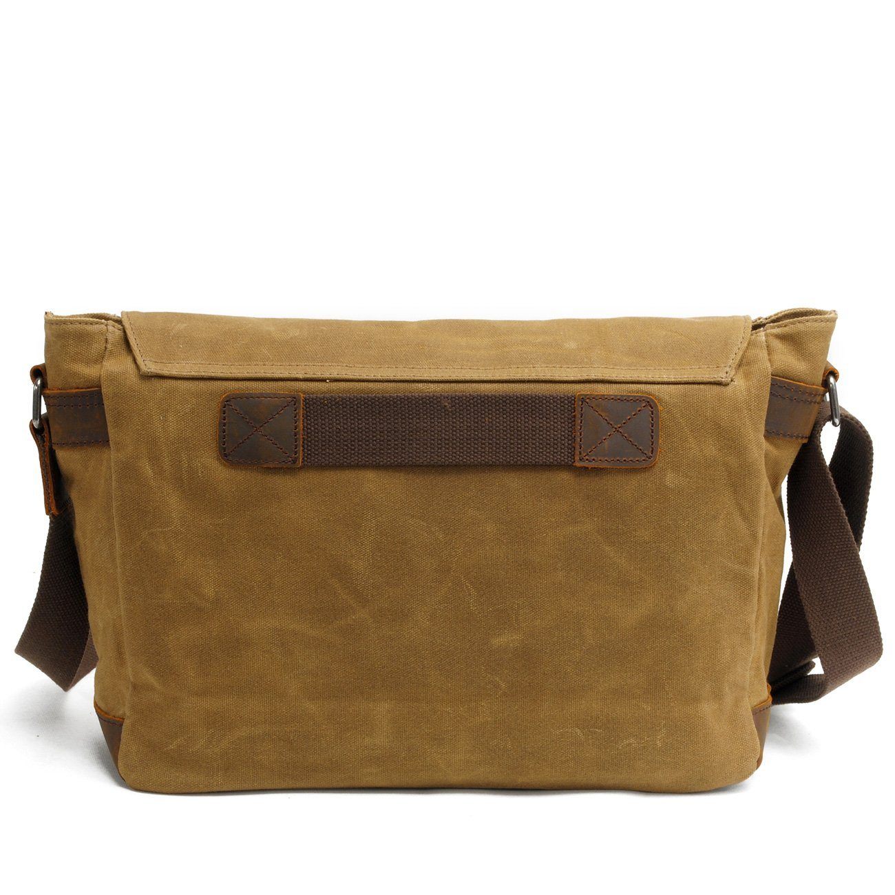Vintage-Messenger aus gewachstem Canvas & Leder 12.5L, Magnetverschluss, gepolstertes Fach & smarte Fächer – leicht, robust, ideal für Alltag & Reisen.