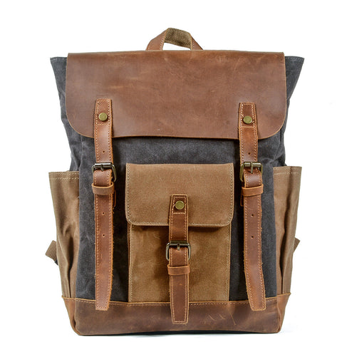 Retro Rucksack Schweden – Vintage Canvas Rucksack mit Laptopfach 18L