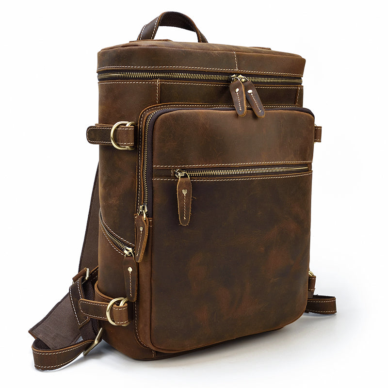 Leder Rucksack Backpack 14L Neravo – Vintage Leder Rucksack