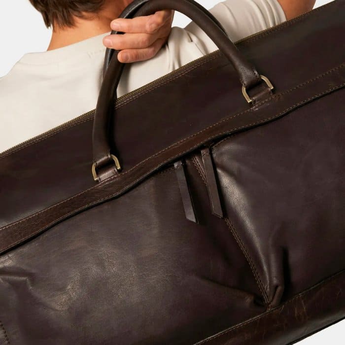 Leder Reisetasche 55cm – Groenland mit Anzugtasche & Kabinenformat 35L