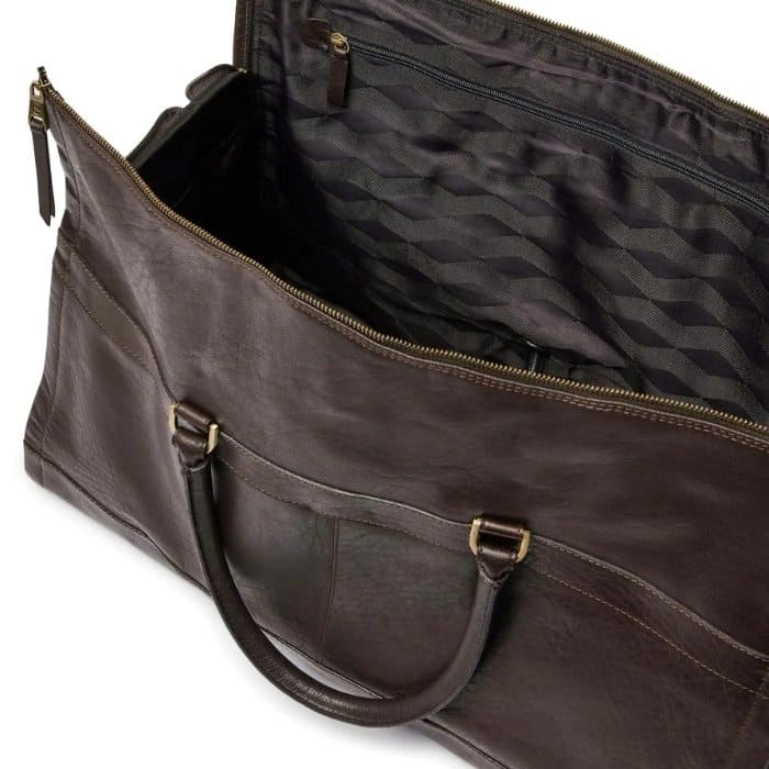 Leder Reisetasche 55cm – Groenland mit Anzugtasche & Kabinenformat 35L