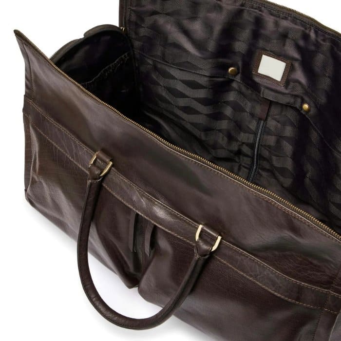 Leder Reisetasche 55cm – Groenland mit Anzugtasche & Kabinenformat 35L