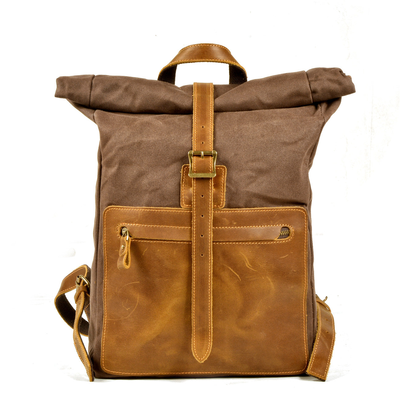 Waxed Canvas Rucksack 13L aus Canvas & Leder – Vintage Alltagsrucksack NORDMARK