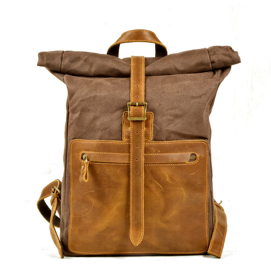 Waxed Canvas Rucksack 13L aus Canvas & Leder – Vintage Alltagsrucksack NORDMARK