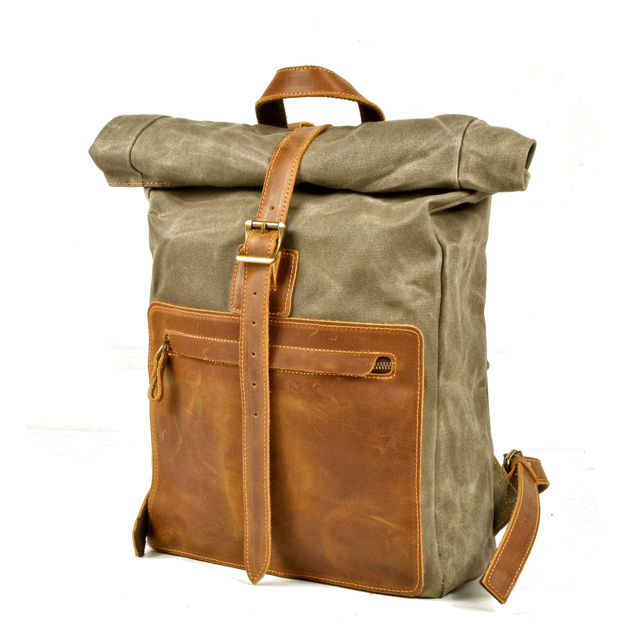 Waxed Canvas Rucksack 13L aus Canvas & Leder – Vintage Alltagsrucksack NORDMARK