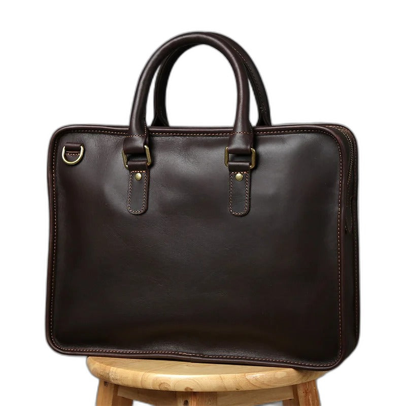Aktentasche Leder Herren – 14 Zoll Laptoptasche Bu