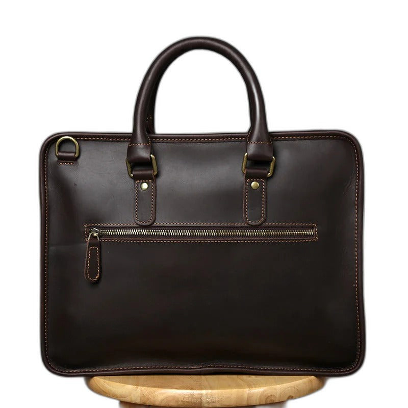 Aktentasche Leder Herren – 14 Zoll Laptoptasche Bu