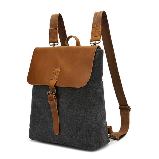Damen Rucksack 12L aus Canvas & Leder – Vintage Cityrucksack LIVIA