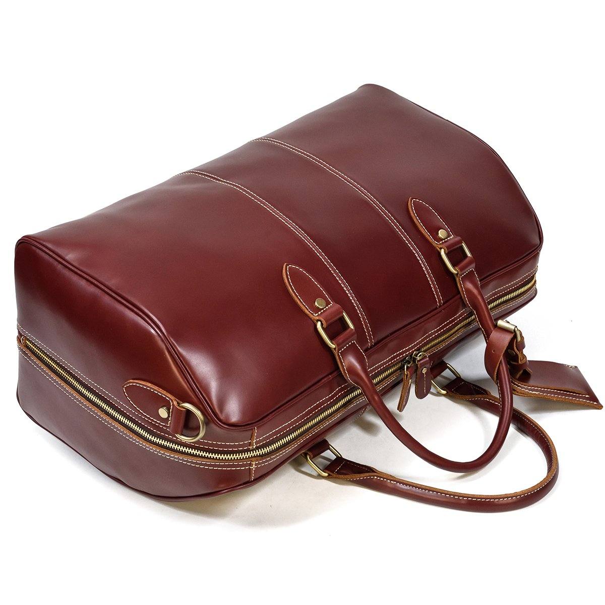 Leather Weekender Bag – Vintage 35L Weekender für Stilreisen