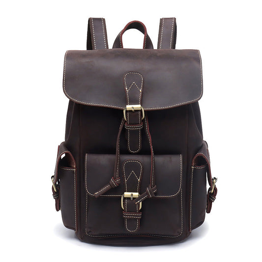Damen Leder Rucksack 18L Elowen – Vintage Echtleder Backpack