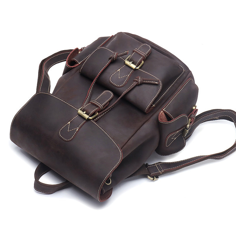 Damen Leder Rucksack 18L Elowen – Vintage Echtleder Backpack