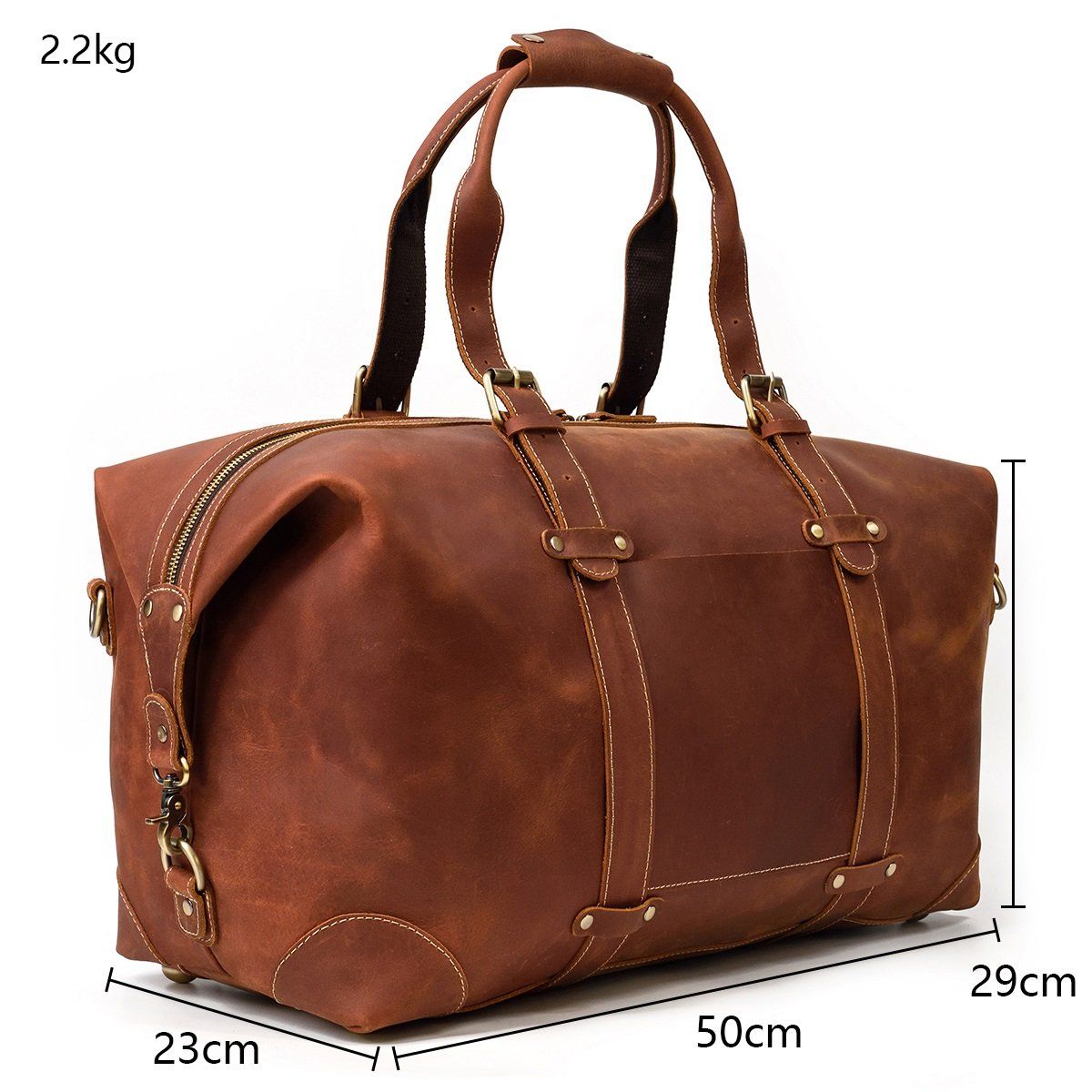 Reisetasche aus Leder 34L – Vintage Panamatasche für stilvolles Reisen